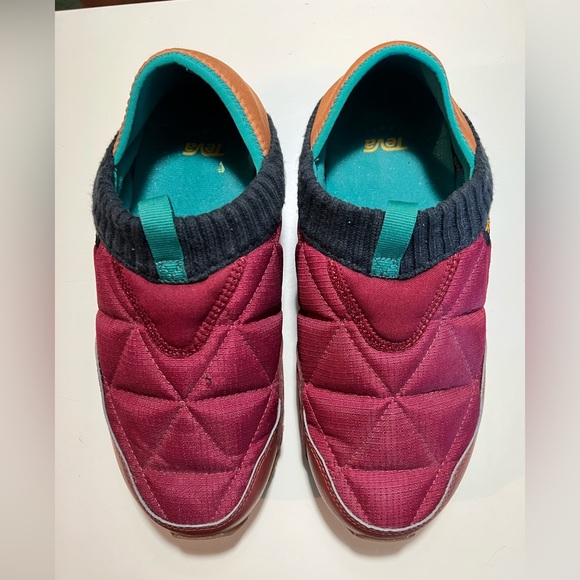 Teva women’s slip on ReEmber rhubarb/brown with teal shoes size 8. - Picture 2 of 8